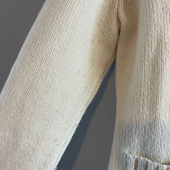 Jones New York Country Cream Wool Blend Cardigan Button Down Sweater | SZ MP - Picture 6 of 8